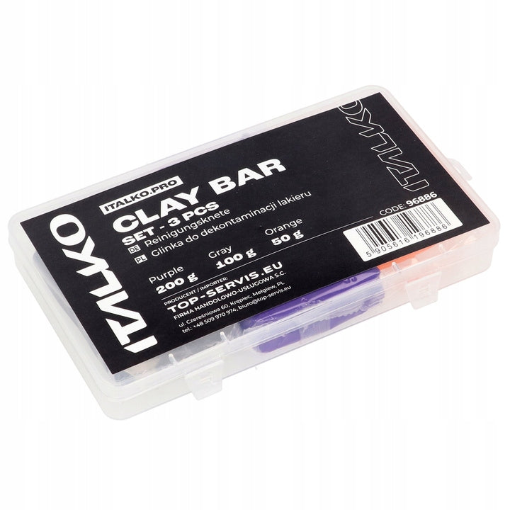 ITALKO CLAY BAR SET OF 3 CLAYS WITH DIFFERENT HARDNESS 50G, 100G, 200G Manufacturer Italko