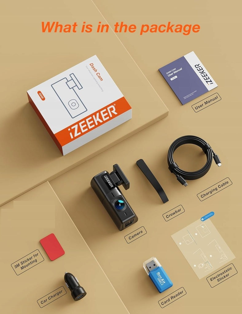 IZEEKER iD240ZZ QHD 1440P Wi-Fi G-Sensor Car Camera Manufacturer code iD240ZZ