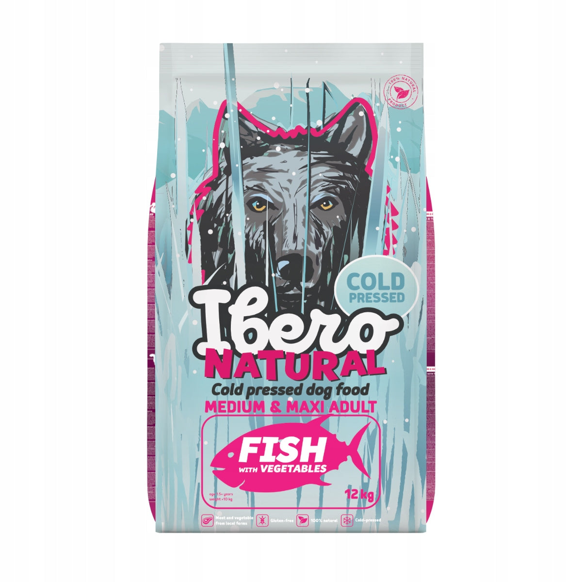 Ibero Cold Press Dog Medium & Maxi Adult Fish Food 12 kg