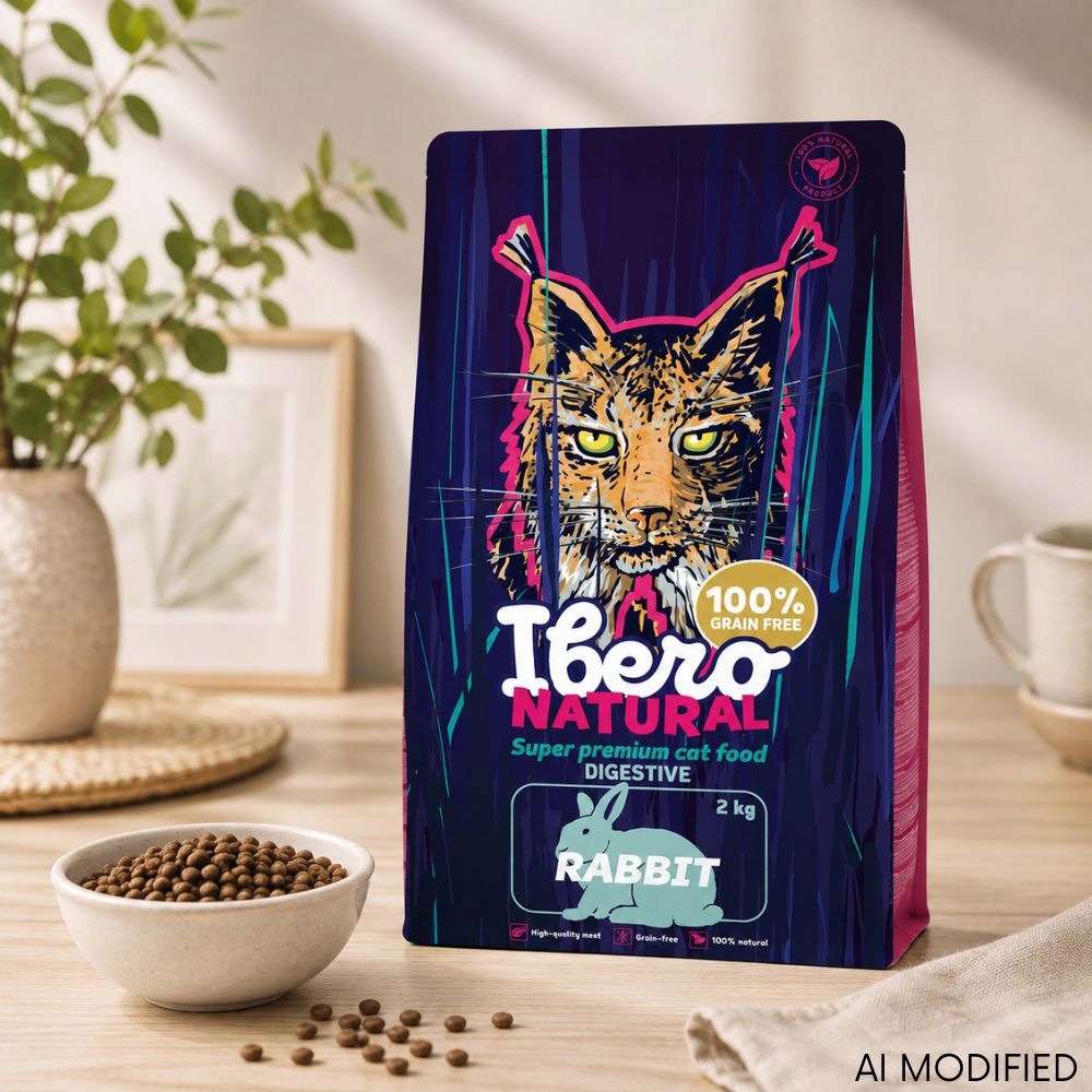 Ibero Grain Free Cat Digestive Rabbit 2 kg – Dry Cat Food, Rabbit Packaging status original
