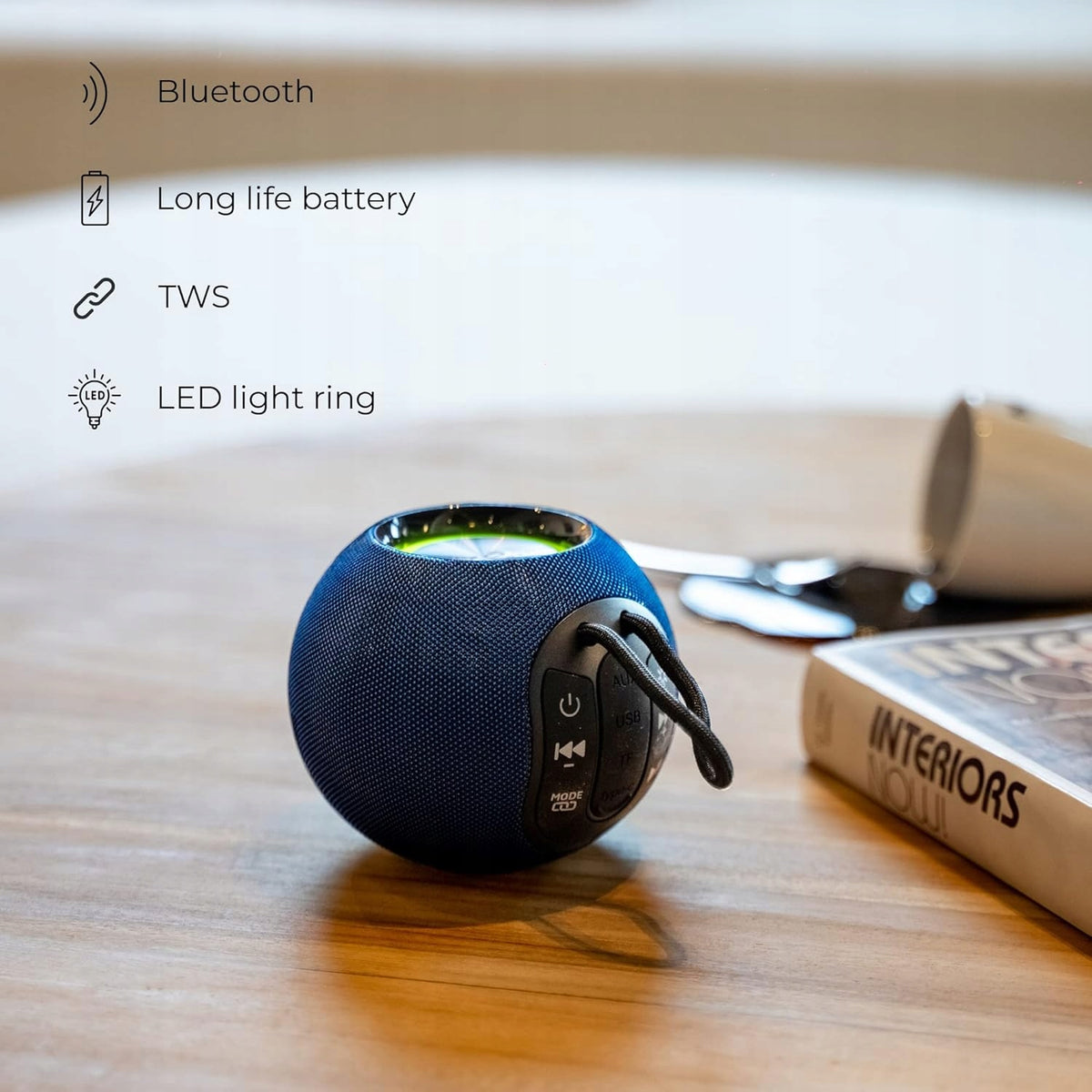 Ibiza BOOMY Waterproof Bluetooth Speaker USB Micro SD AUX LED Model other