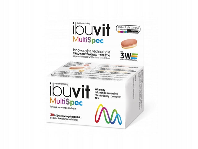 Ibuvit MultiSpec 30 tablets C E Magnesium Iron B12 Manufacturer code 5903060616271