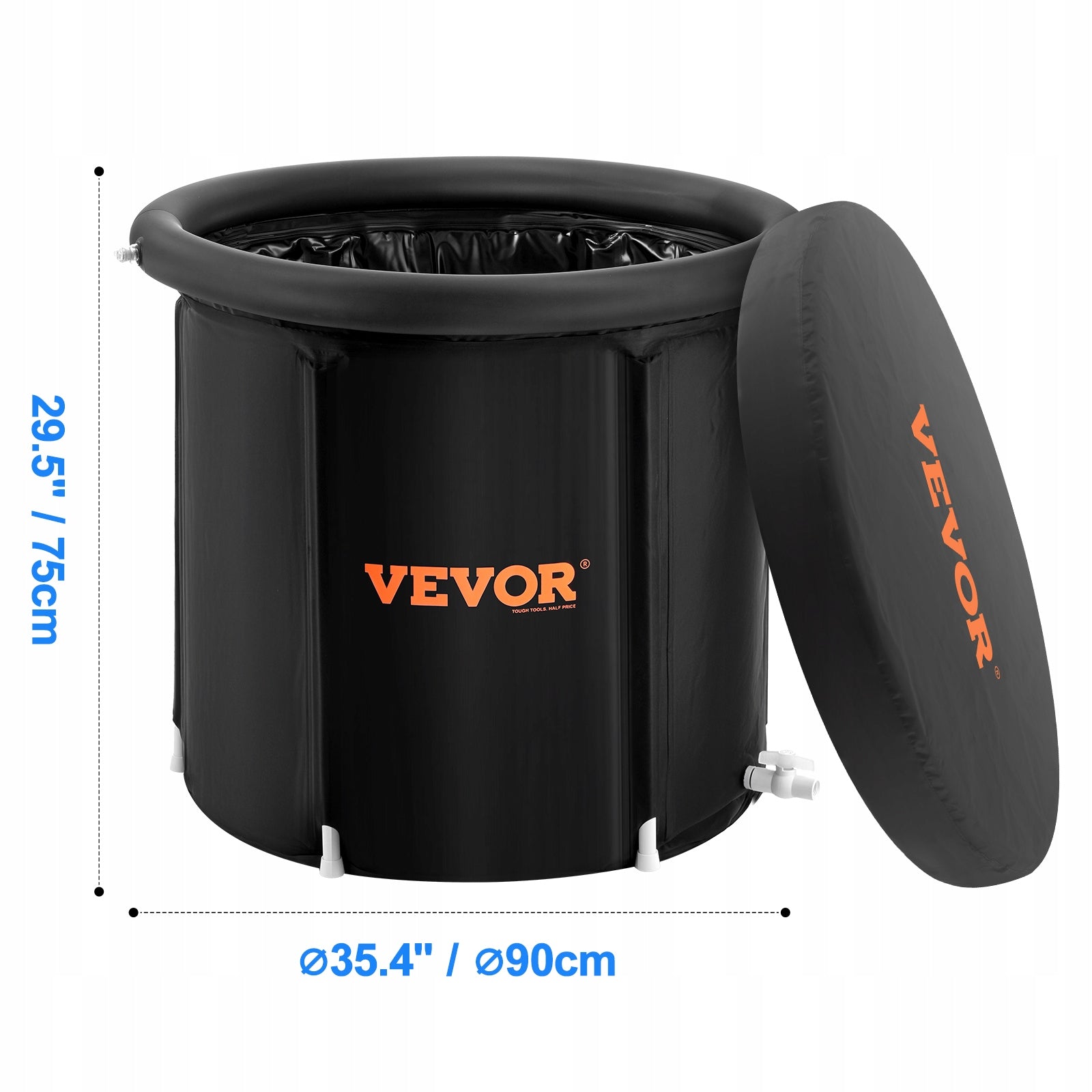 Ice Bath Tub for Athlete Cold Water Therapy Plunge Tub Inflatable Bathtub Brand Vevor