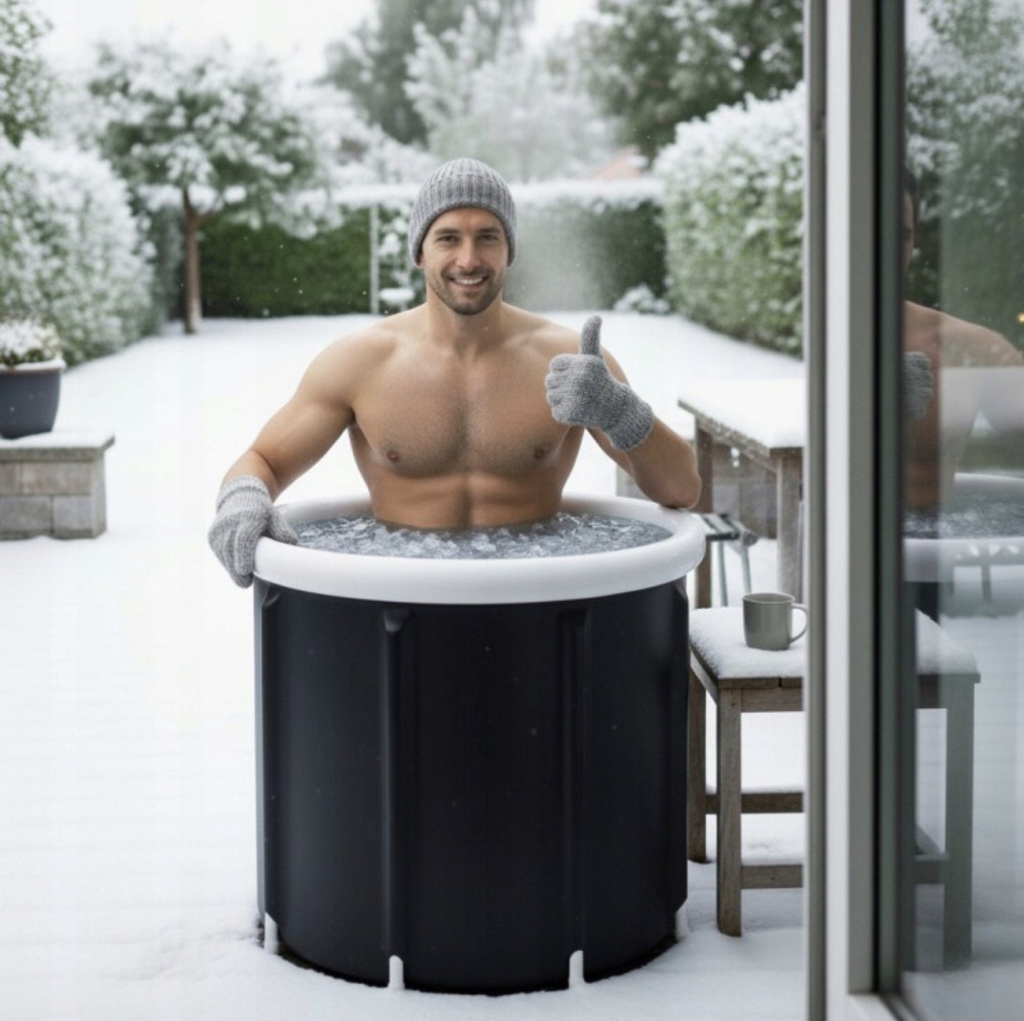 Ice Bathtub For Athlete Cold Water Therapy Inflatable Bathtub Volume 341 l