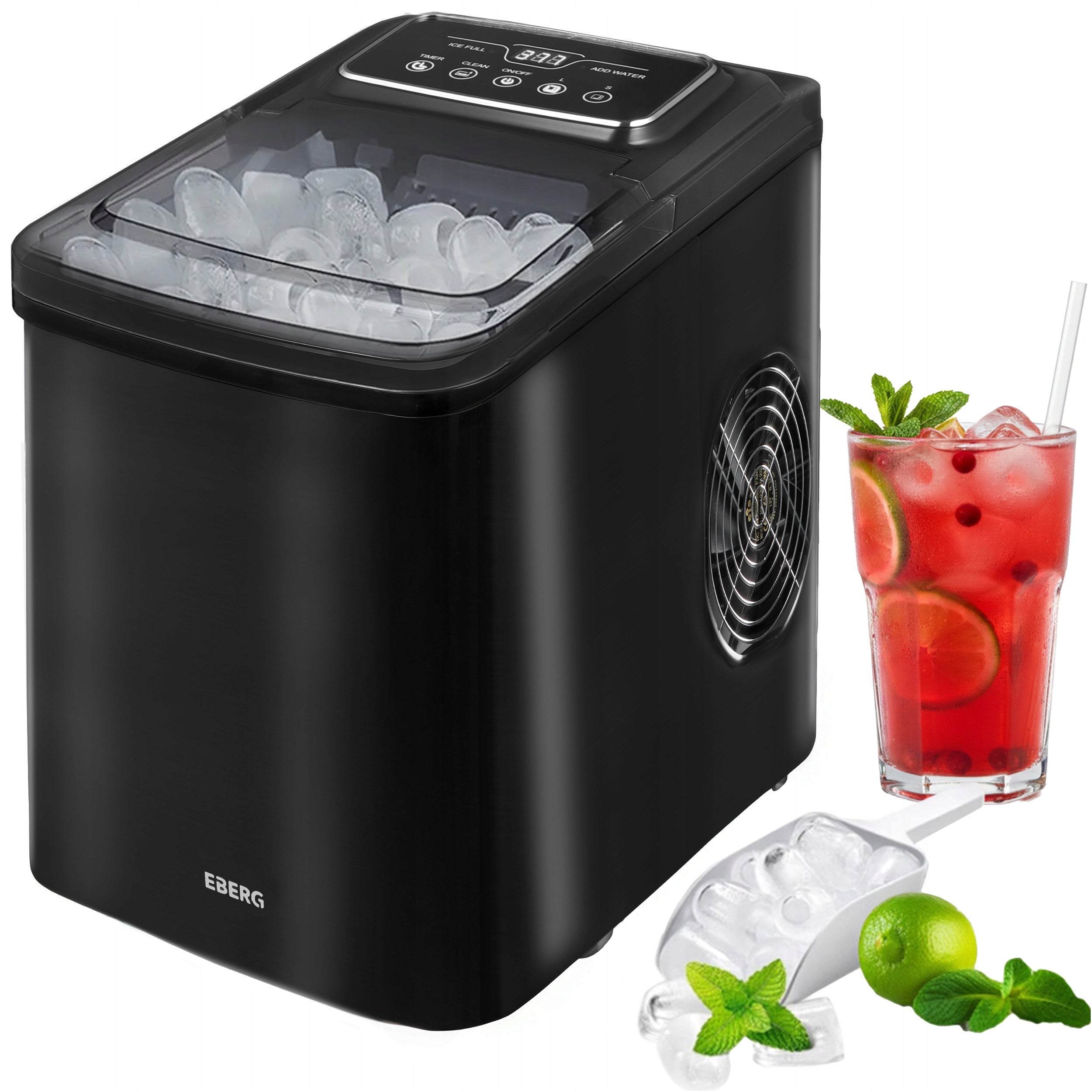 Ice Maker EBERG Homemade Cube Machine 12kg 160W Express Ice