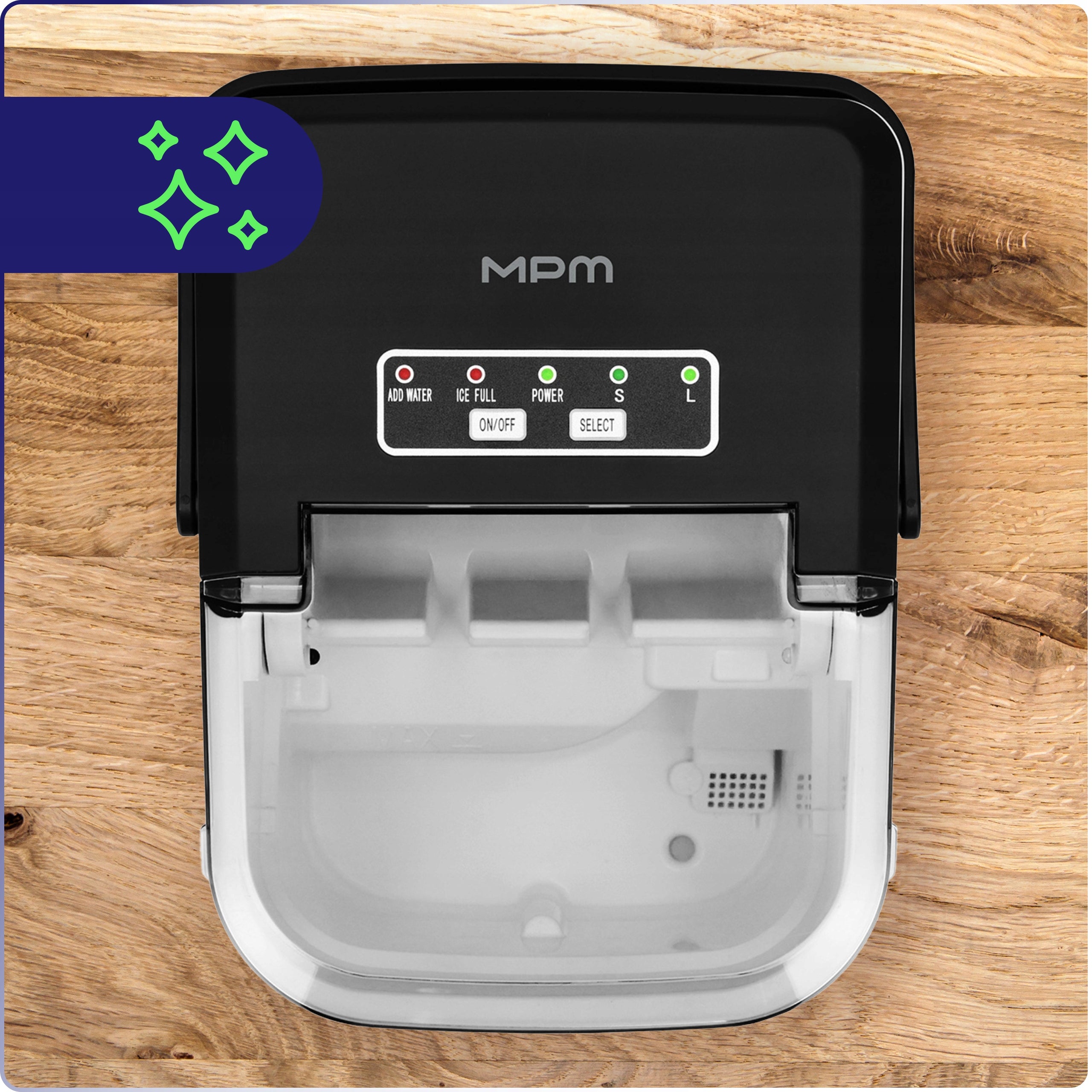 Ice Maker MPM MKD-206 black 100W Adjustable Compact Household 1,2l Power 100 W