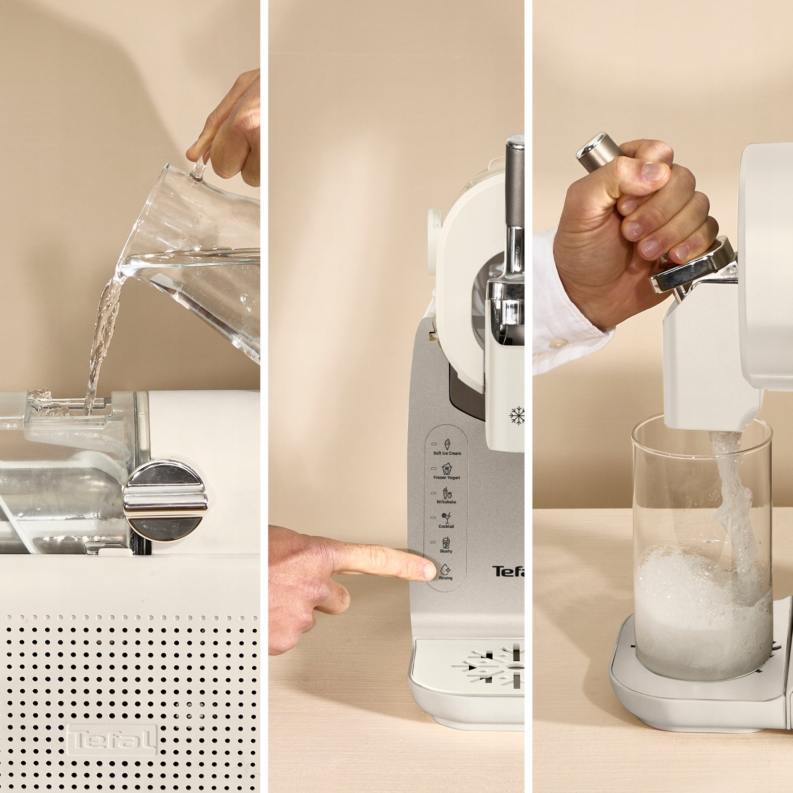 Ice cream maker TEFAL Freezi IG803AE0 Italian ice cream in 30 minutes Dominant color white