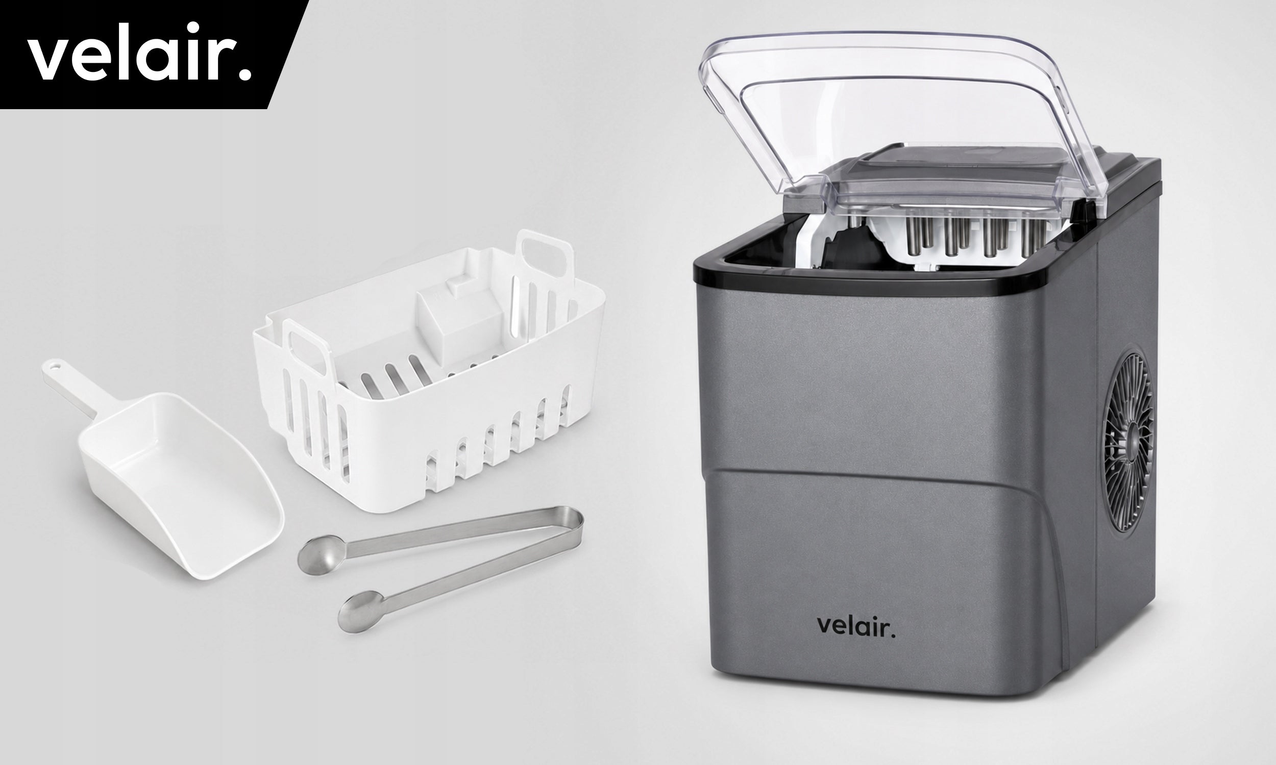 Ice maker ICE PRO 160W! ICE 6 MINUTES! 12kg/24h + GUIDE FREEBIE! Brand VELAIR