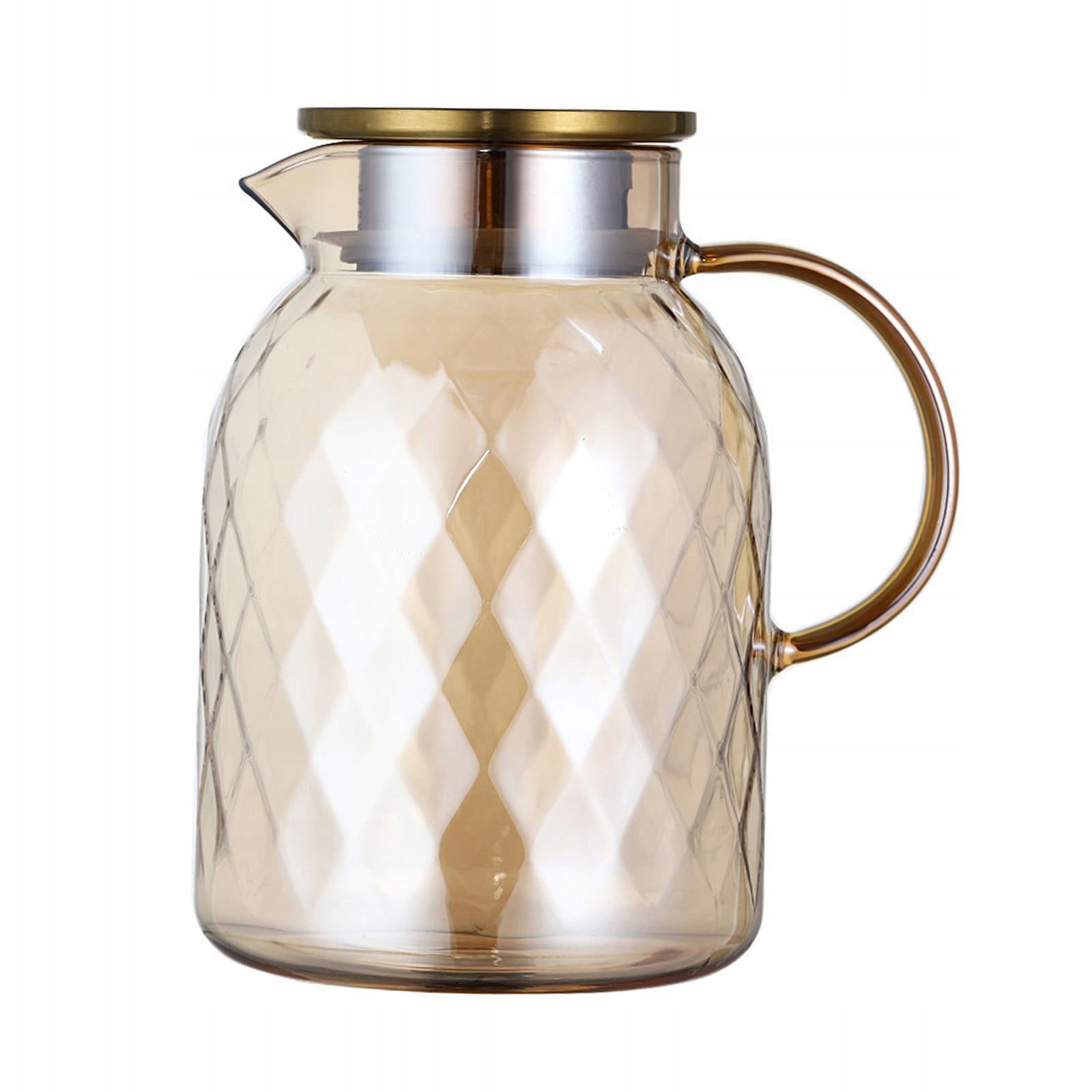 Iced Tea Pitcher Borosilicate Glass Water Kettle Heat Resistant 1.8L Brand no brand