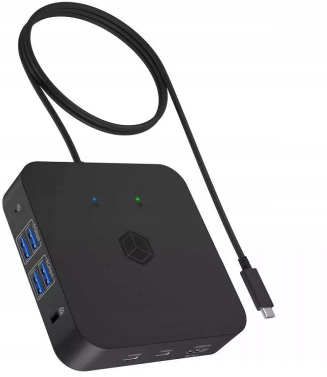 Icy Box USB Type-C Docking Station - USB 3.2 x4, USB Type-C x3, HDMI x3 Manufacturer code IB-DK4090-C