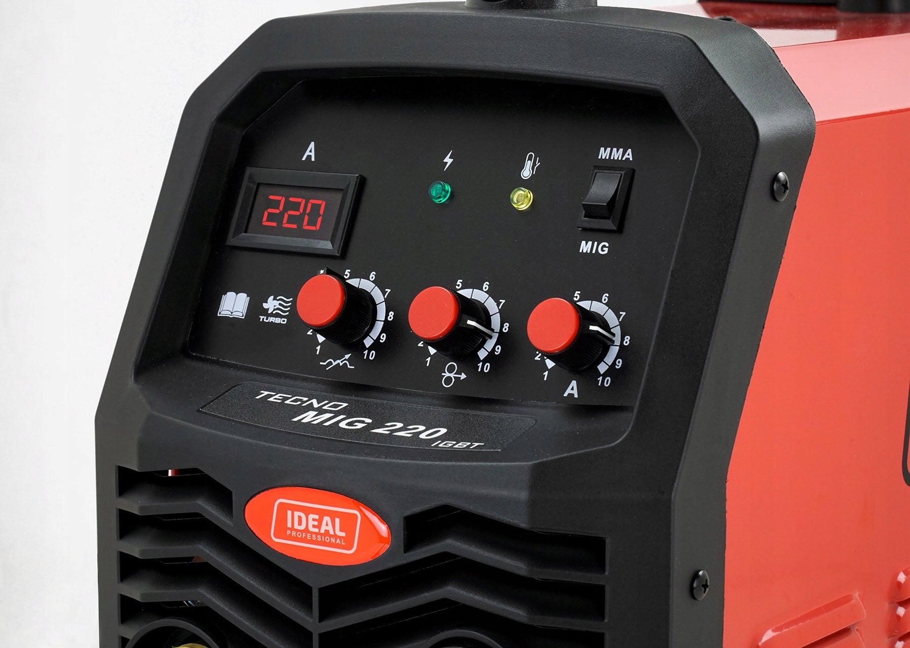 Ideal TECNOMIG 220A MAG MMA 230V Set Mask CYLINDER WIRE MIGOMAT Welding methods MIG/MAG MMA TIG