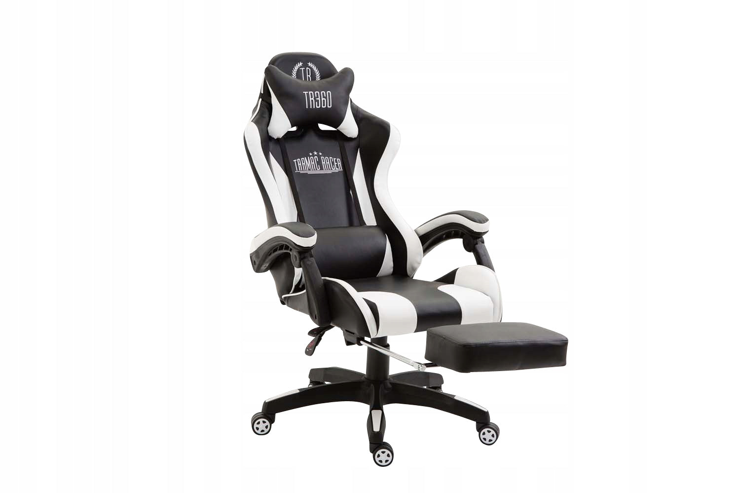 Ignite Faux Leather Office Chair, Black and White Packaging status original