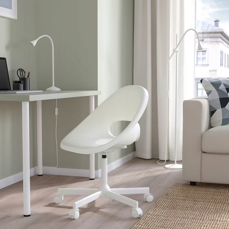 Ikea Loberget Swivel Chair / Malskar White / White - Comfortable Fashionable Stylish Manufacturer code 194.454.69