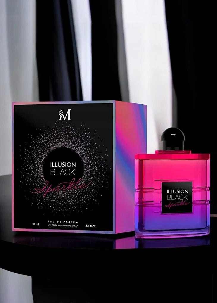 Illusion Black Sparkle EDP 100 ml – Fruity and Floral, Female Fragrance Packaging status original