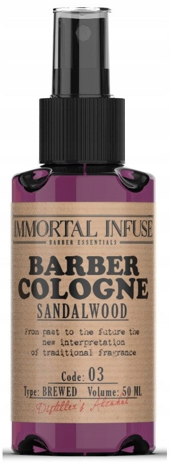 Immortal Infuse Barber Cologne Sandalwood 50ml
