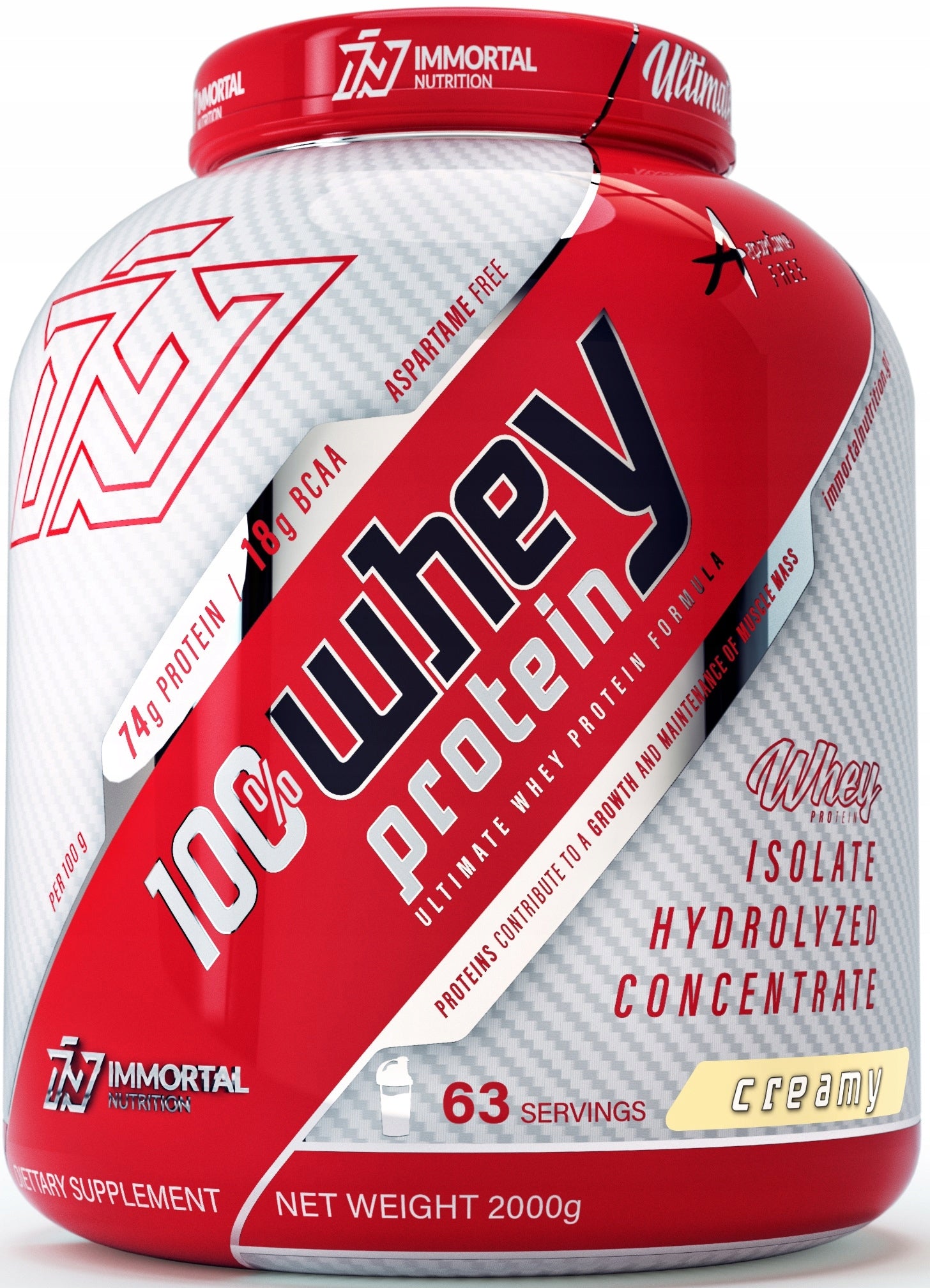 Immortal Whey Protein Instant wpc wpi wph 2000g 2kg flavor cream