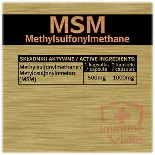 Immune-Lab MSM Organic Sulfur 150Kap 500mg Joints Methylsulfonylmethane Brand Immune-Labs