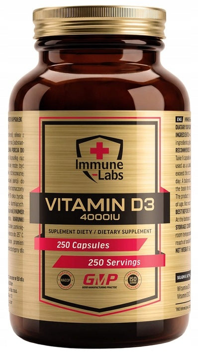 Immune-Labs VITAMIN D3 4000 IU 250 capsules VITAMIN D3