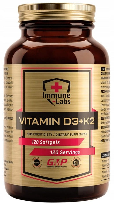 Immune-Labs VITAMIN D3+K2 120 Softgels VITAMIN D3+K2