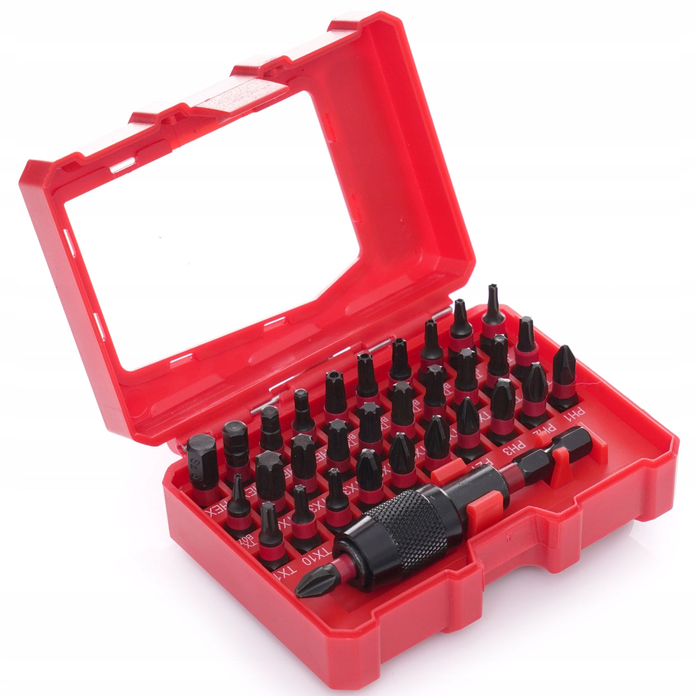 Impact Bit Set Strong Impact Bits TORX PZ1 HEX3 TX Suitcase 32el