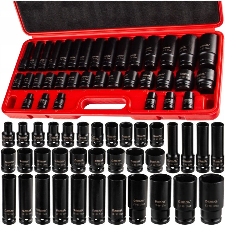 Impact Caps Long Short 1/2 8-32mm Set Professional Strong CR-MO