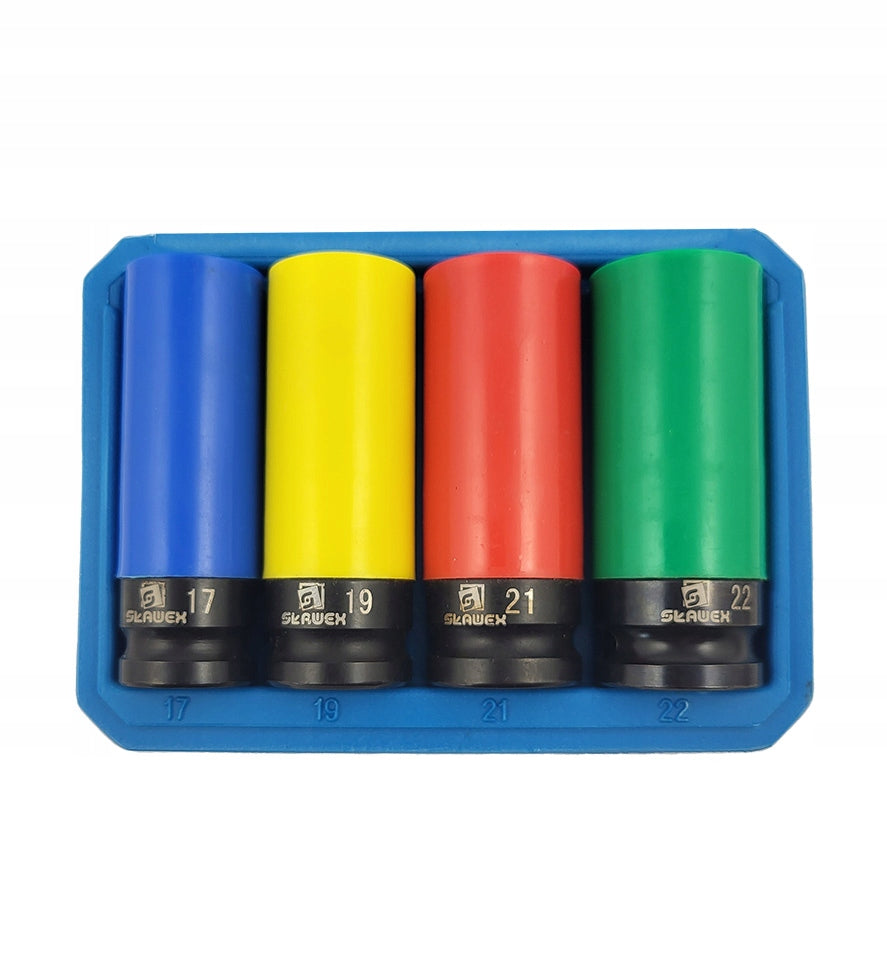 Impact Socket Set Alu 1/2" Color 4pcs. EAN (GTIN) 5900000049830