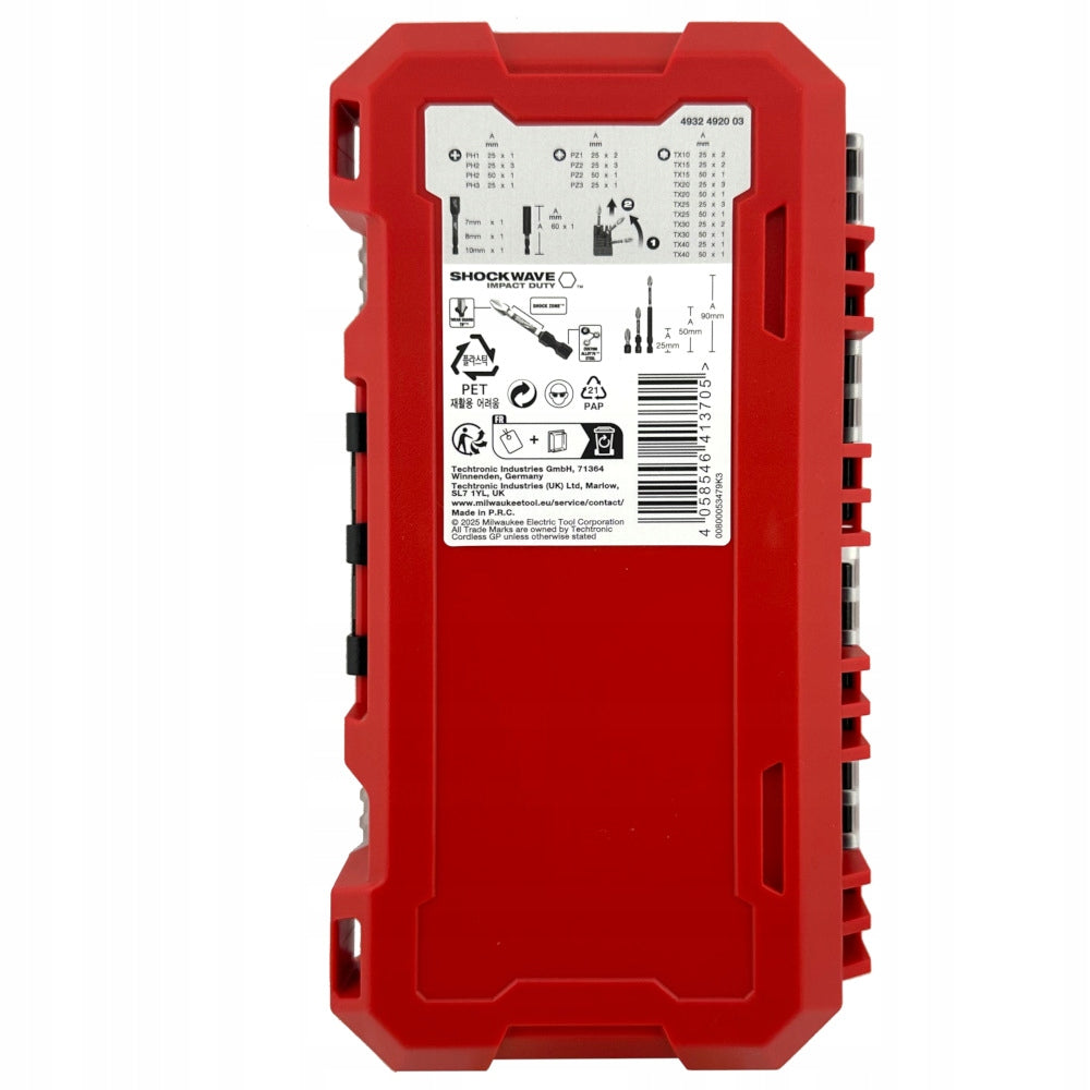 Impact bit set (35 pcs) Shockwave Impact Duty Milwaukee 4932492003 Manufacturer code 4932492003