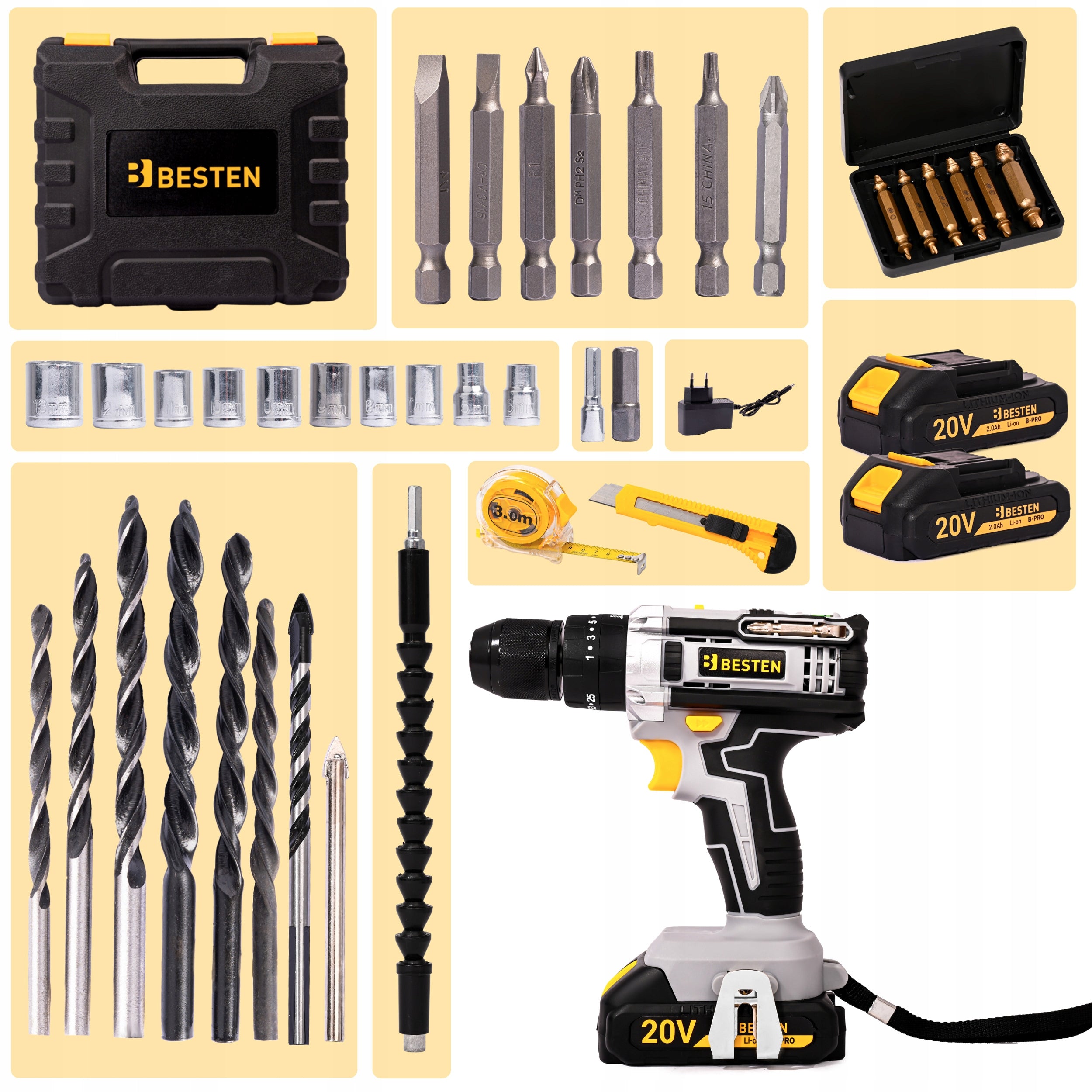 Impact drill 20V 2Ah B-P BESTEN Voltage (V) 20 V