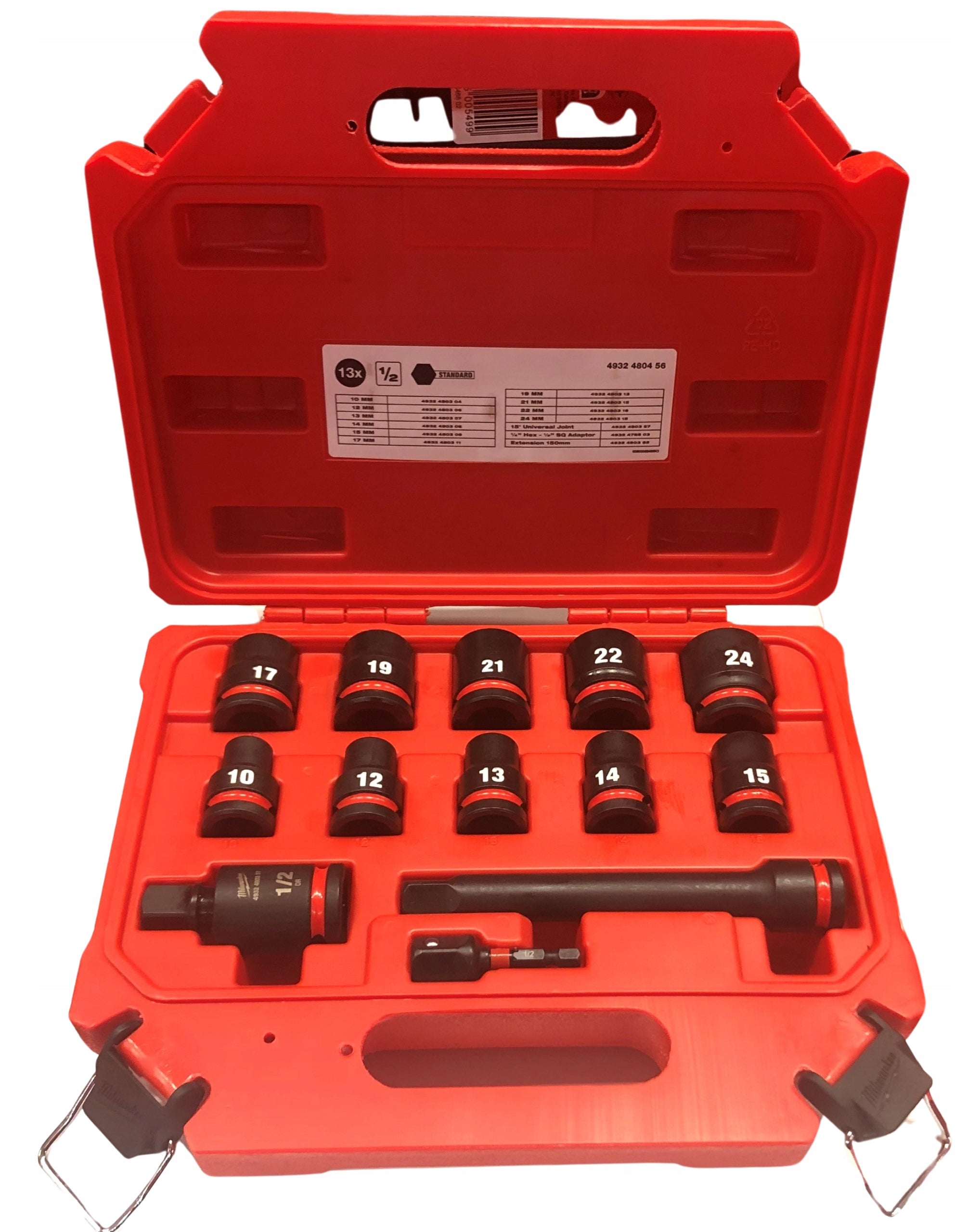 Impact socket set 1/2'' 13 el. Shockwave MILWAUKEE 4932480456