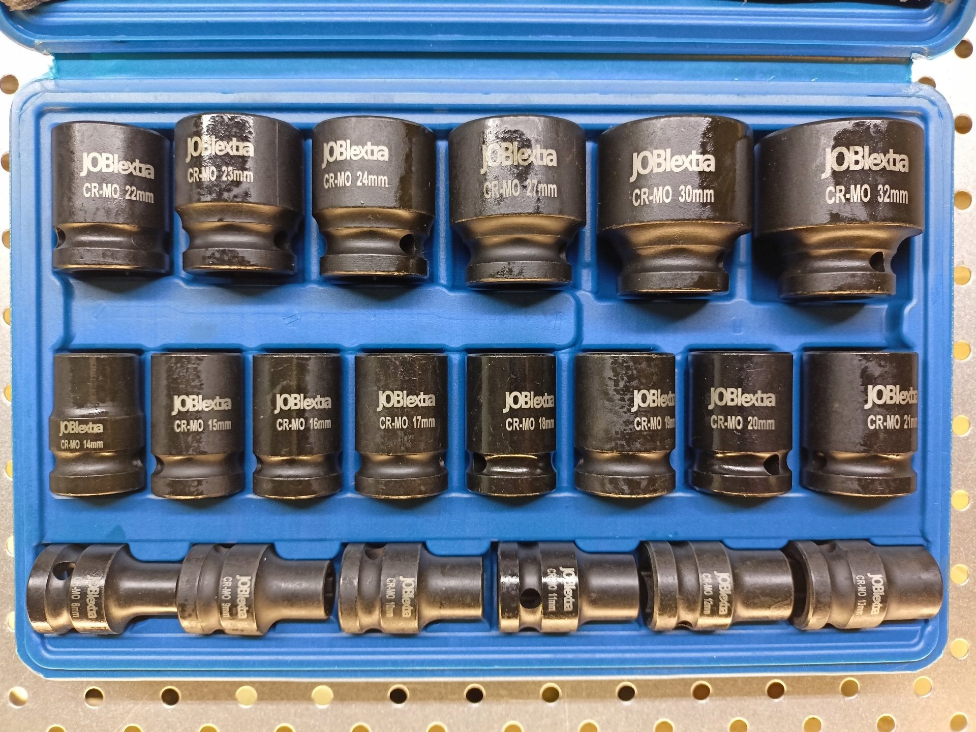 Impact socket set 1/2" 8-32 mm short 20 elements JOBIextra X1302 Brand JOBIextra