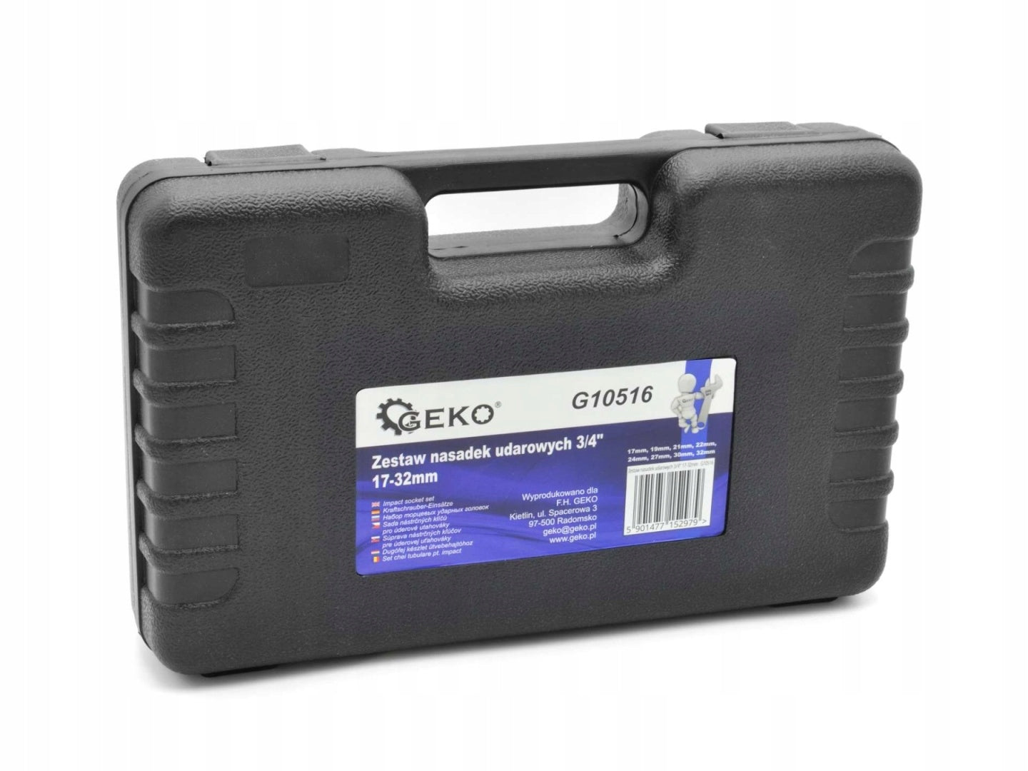 Impact socket set GEKO 3/4" 17-32mm 8el. Mounting 3/4"
