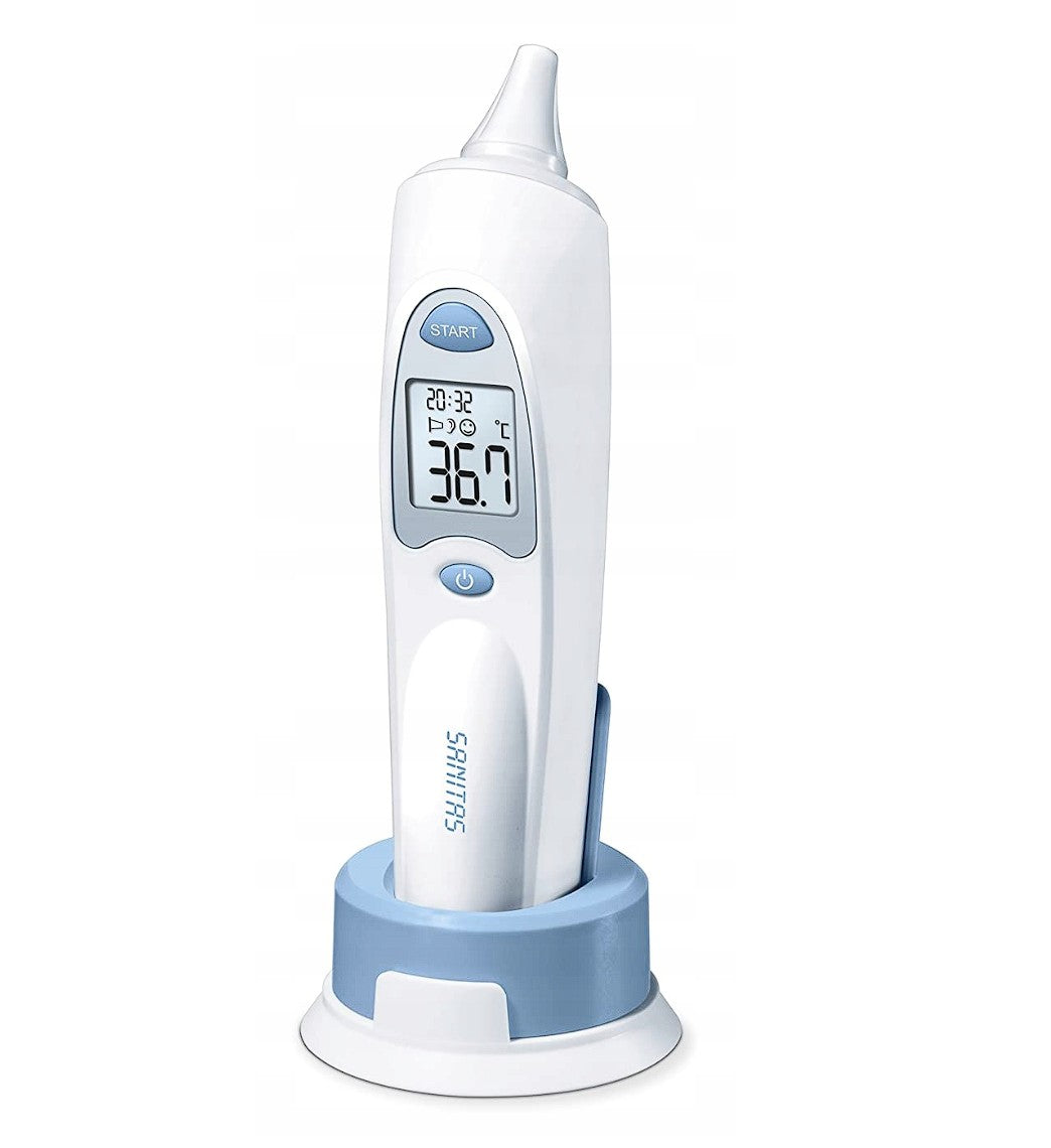 In-Ear Thermometer Sanitas SFT 53 Infrared 1s LCD + Caps Brand Sanitas