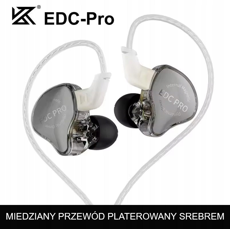 In-ear headphones KZ EDC PRO 5BA 1DD 10mm 12 Driver HiFi Hybrid Packaging status original