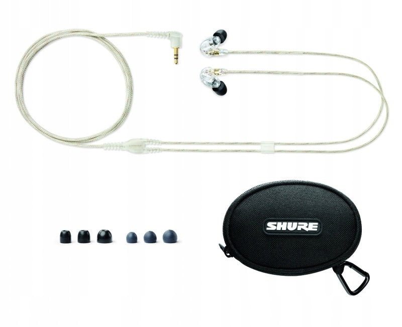 In-ear headphones Shure SE215 CL +6 earbuds + case PURE SOUND BASS Manufacturer code SE215-CL