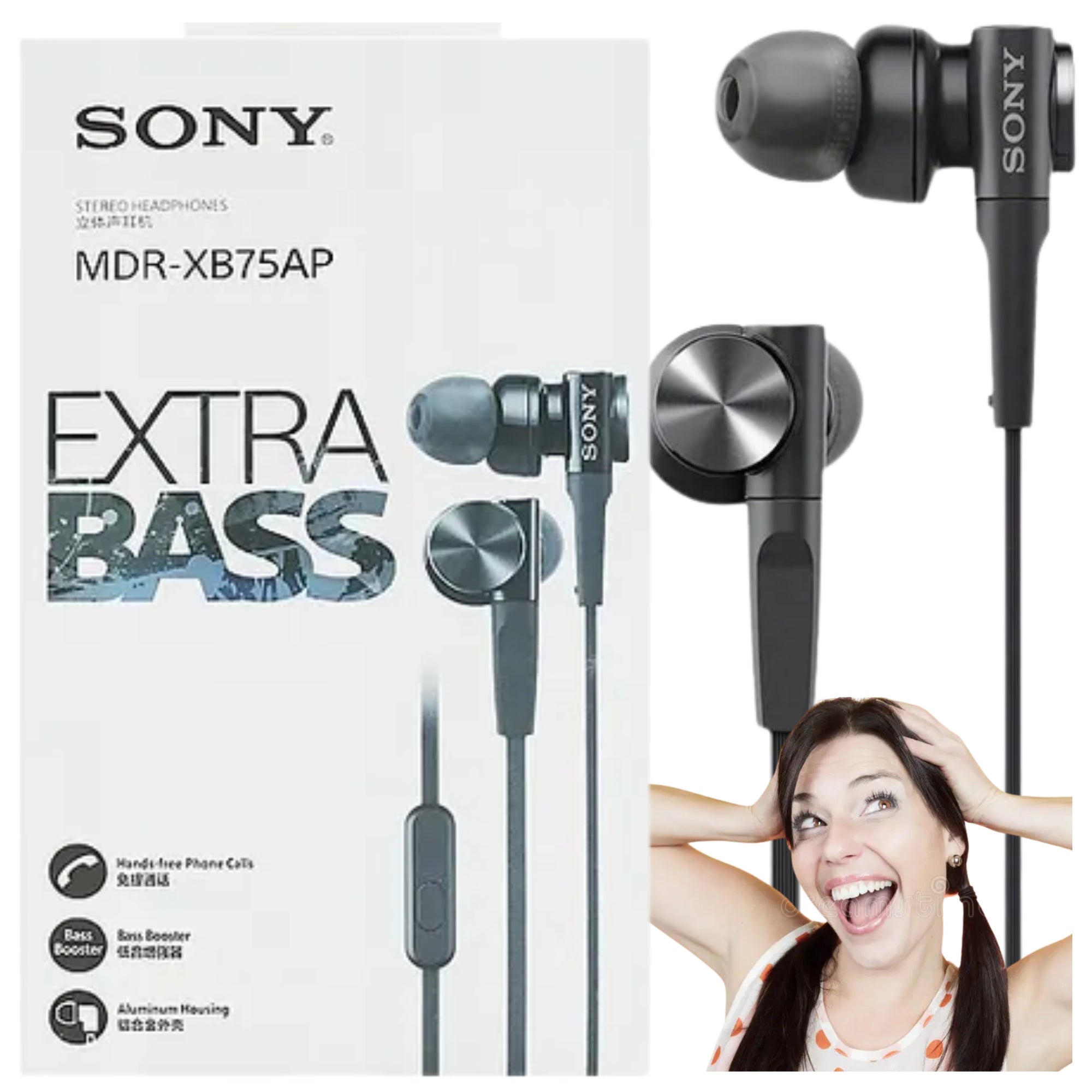 In-ear headphones Sony MDR-XB75AP Extra BASS Hit