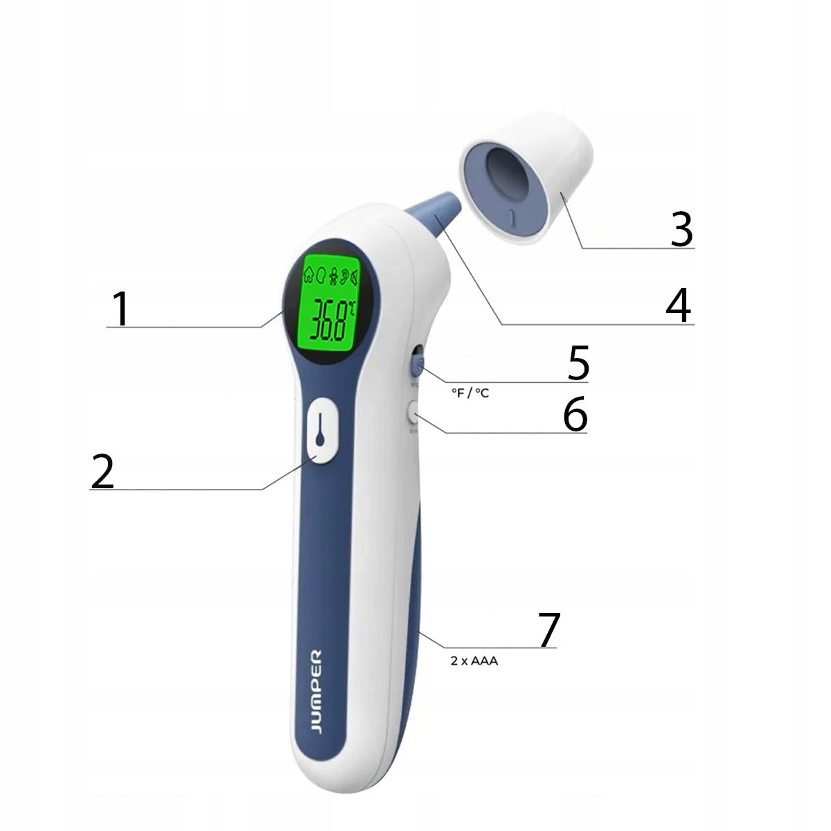 In-ear thermometer for adult children JUMPER JPD-FR300 MEDICAL RELIABLE Medical device yes
