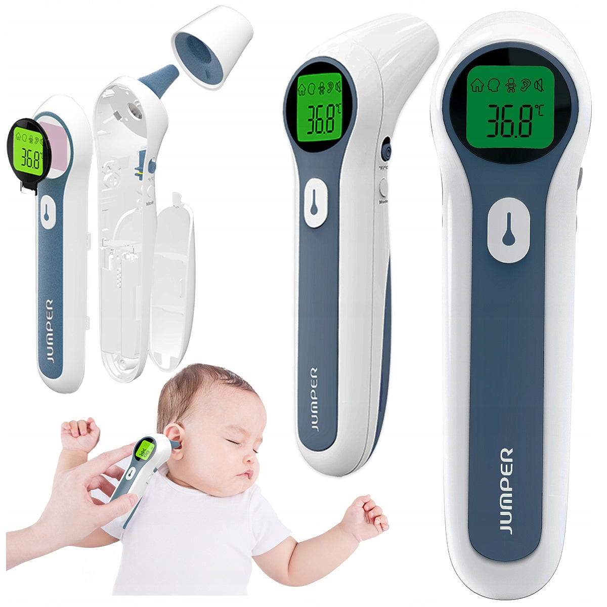 In-ear thermometer for adult children JUMPER JPD-FR300 MEDICAL RELIABLE Packaging status original
