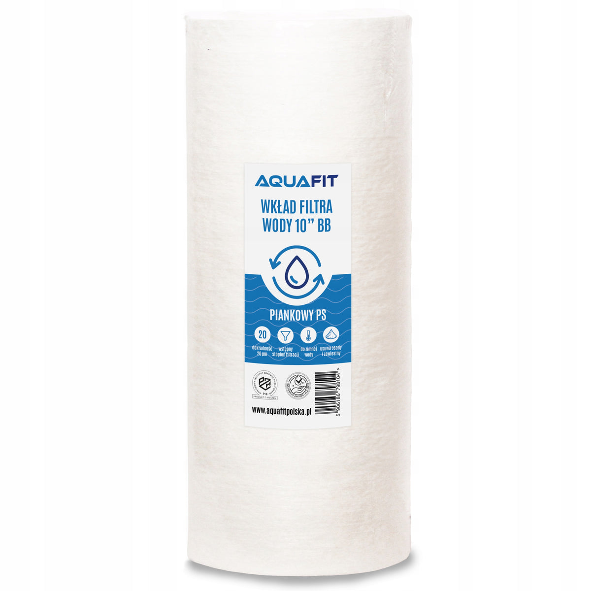In-line water pre-filter 10'' BB 1" BIG BLUE body with Aquafit cartridge Manufacturer code 01100000027