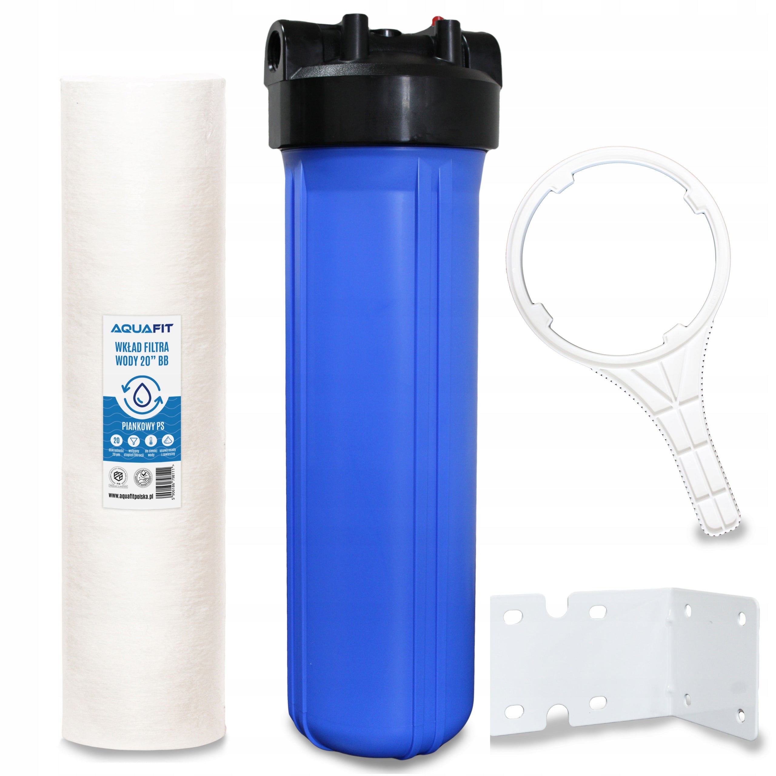 In-line water pre-filter 20'' BB 1" BIG BLUE body with Aquafit cartridge