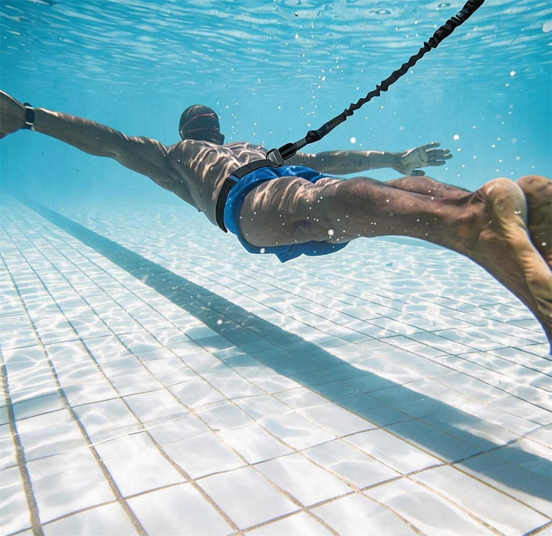 In-place swimming belt resistance rubber 2.5-7.5M ADJUSTABLE training Manufacturer code PAS DO PŁYWANIA STREFAZAKUPÓW