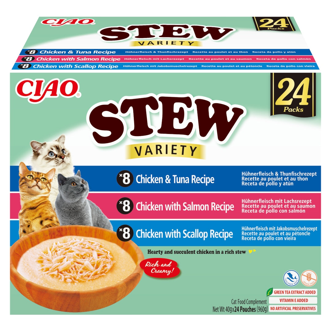 Inaba Multipack cat food mix of flavors with chicken 24x40g