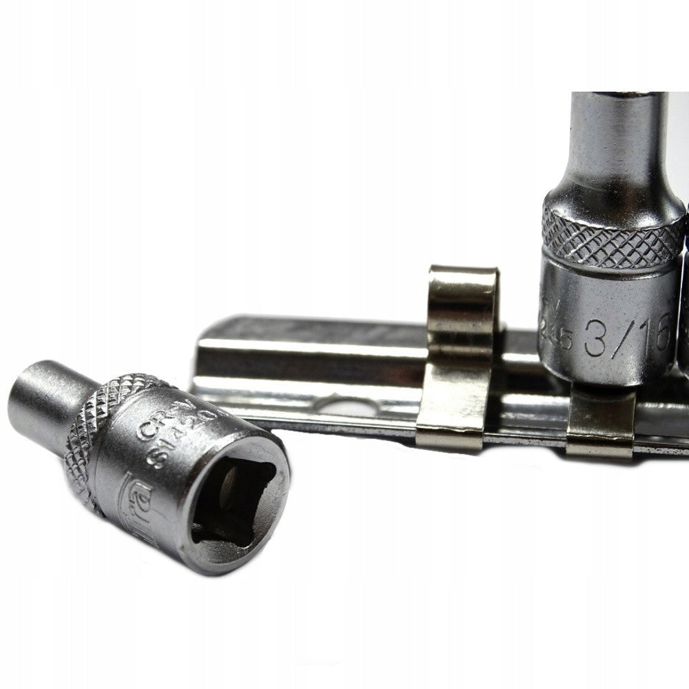 Inch sockets 9/16'-5/32' 12 angle 1/4' set of 12pcs. Brand Satra