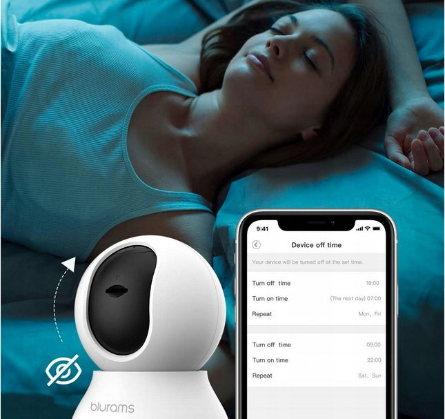Indoor 2K Rotating WiFi Camera 360 Set of 2 Night Vision Cameras Kind electronic nanny