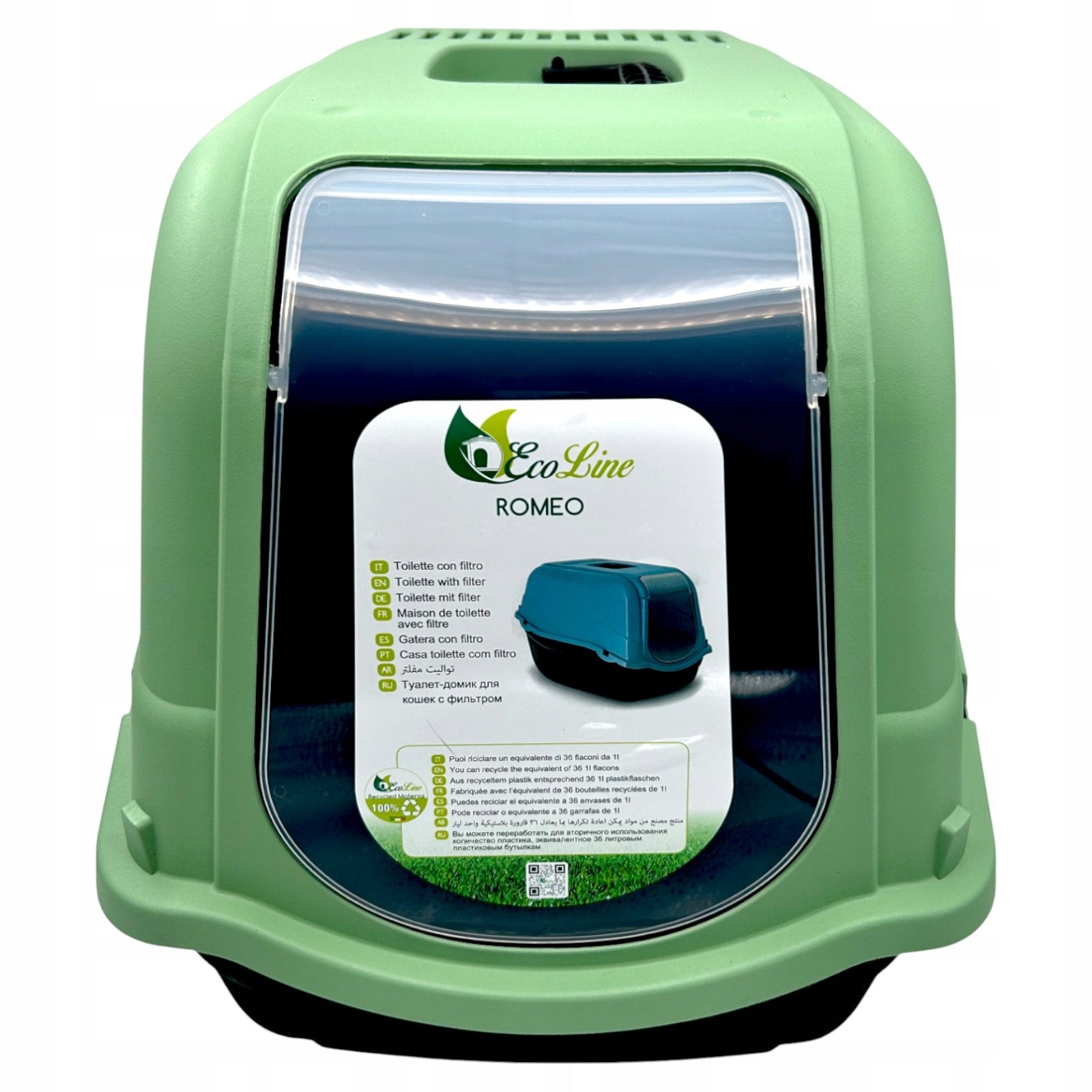 Indoor Cuvette for Cat Romeo 57x39x41 cm with Filter Comfortable Toilet COLORS Kind closed litter box