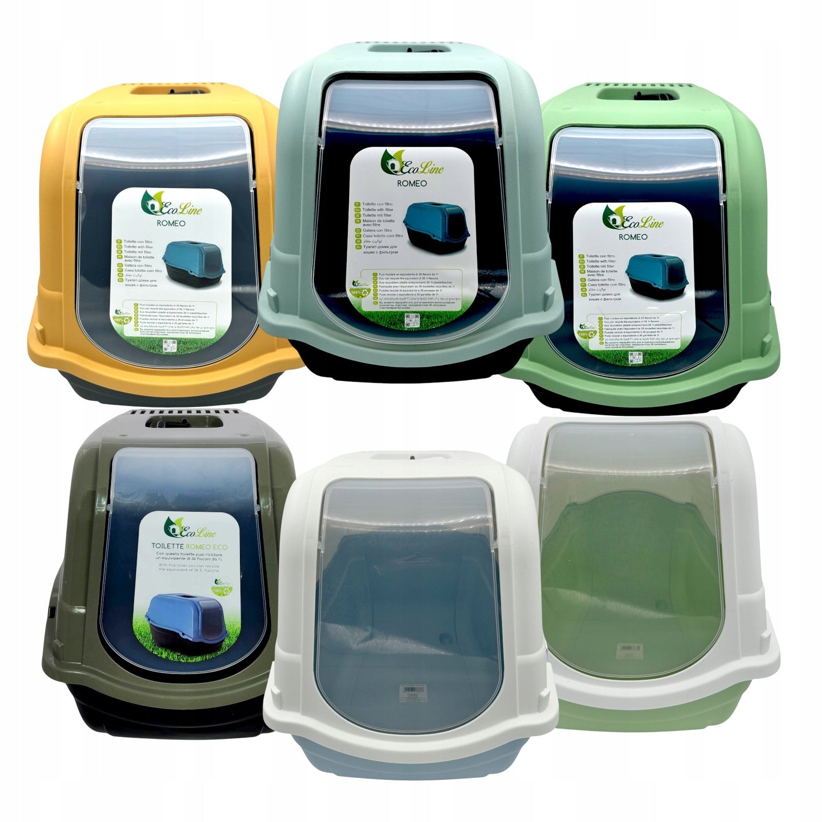 Indoor Cuvette for Cat Romeo 57x39x41 cm with Filter Comfortable Toilet COLORS