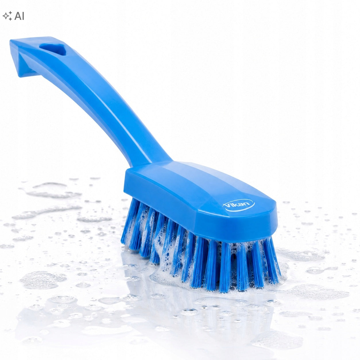 Industrial Cleaning Brush Medium Hard 26cm Vikan Blue