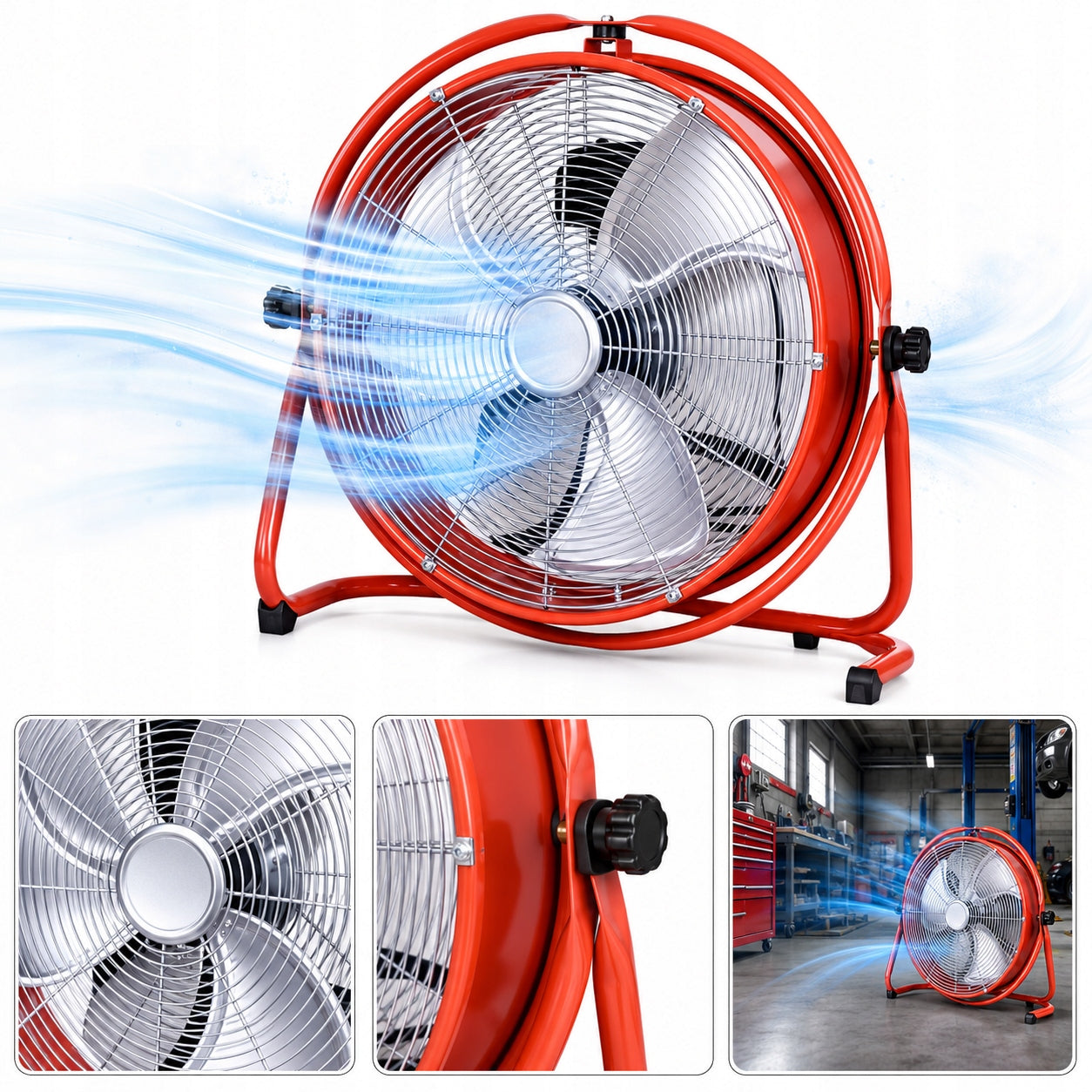 Industrial Floor Fan XARAM Fan 56cm Large Strong 140W XXL Brand no brand