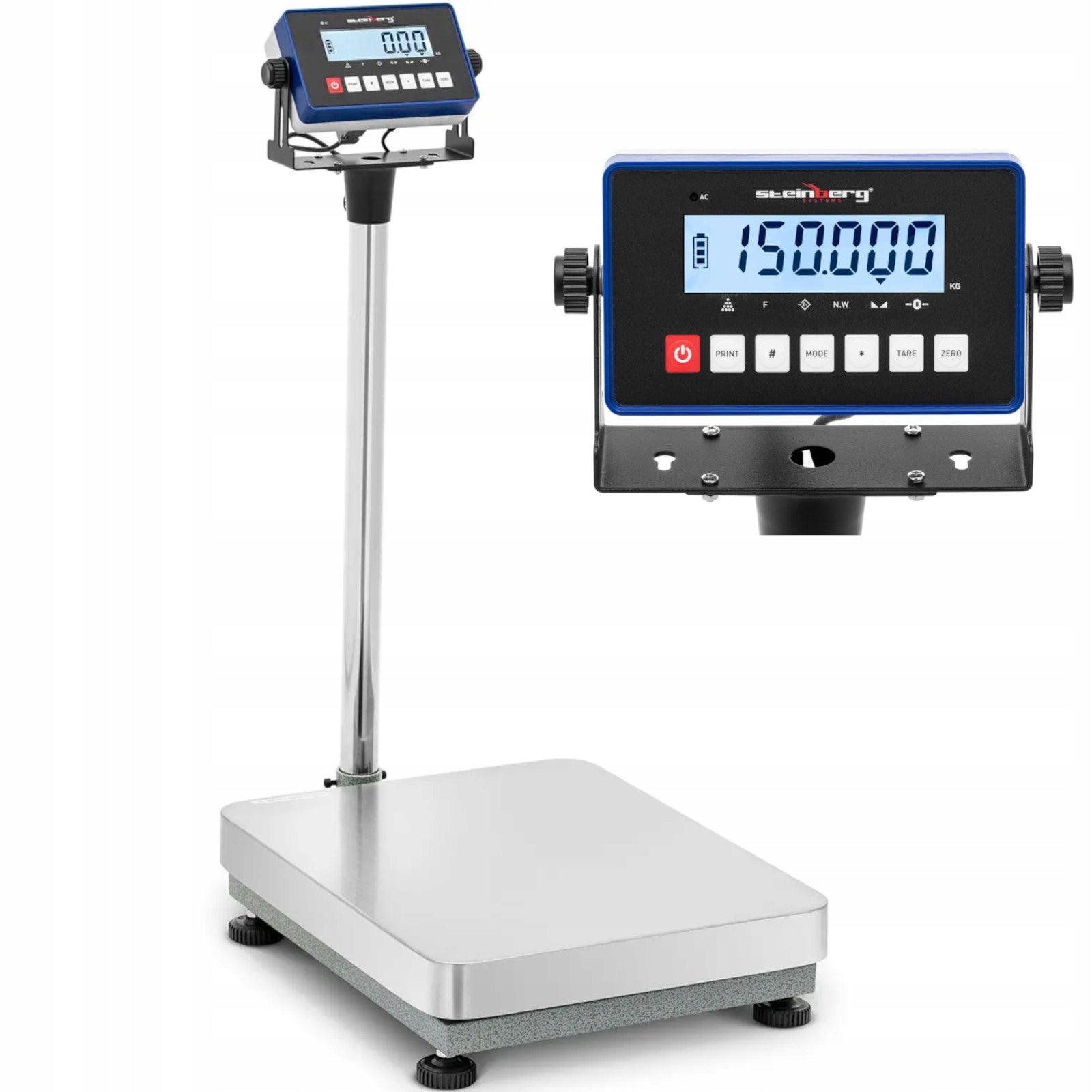 Industrial platform scale SBS-PF-150/5 stainless steel 400 x 500 mm 150 kg