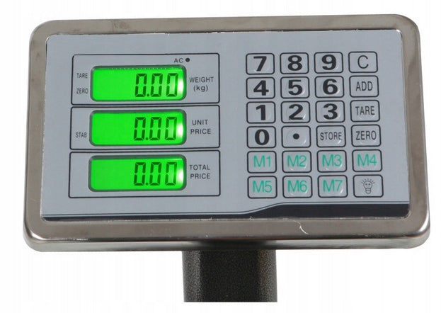 Industrial store scale WITH BACKREST platform UP TO 200KG LCD Brand Klaus