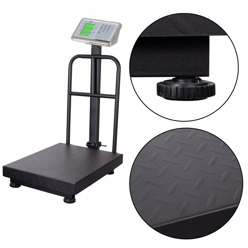 Industrial store scale WITH BACKREST platform UP TO 200KG LCD